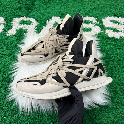 Rick Owens Leather Lace-Up Casual Shoes