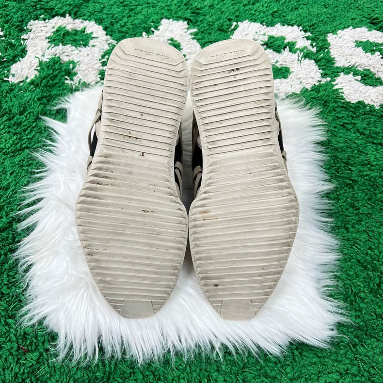 Rick Owens Leather Lace-Up Casual Shoes