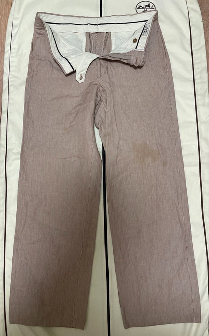 Hermes Brown Striped Pants