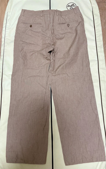 Hermes Brown Striped Pants