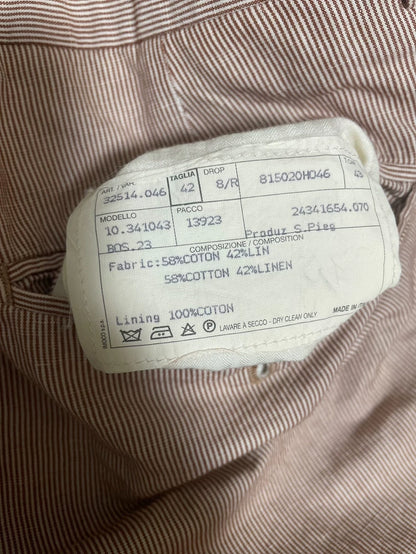 Hermes Brown Striped Pants