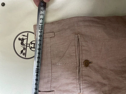 Hermes Brown Striped Pants