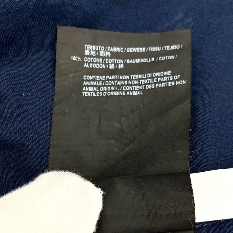 Balenciaga Blue Logo Print Long Sleeve Shirt