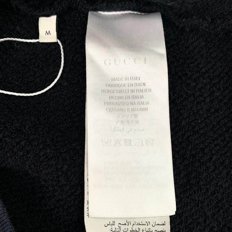 Gucci Black Logo Hooded Sweatshirt Medium