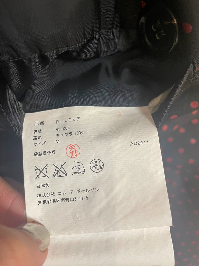 CDG homme plus Polka Dot Wool Coat