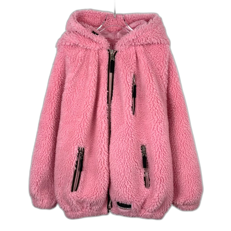 Pink Fur Hooded Jacket