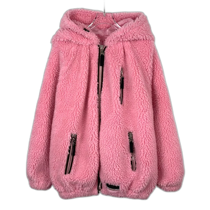 Pink Fur Hooded Jacket