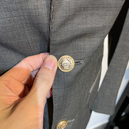 Vintage Dior Gray Wool Suit Jacket