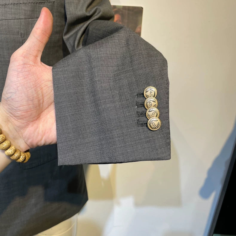 Vintage Dior Gray Wool Suit Jacket