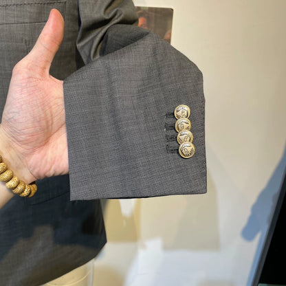 Vintage Dior Gray Wool Suit Jacket