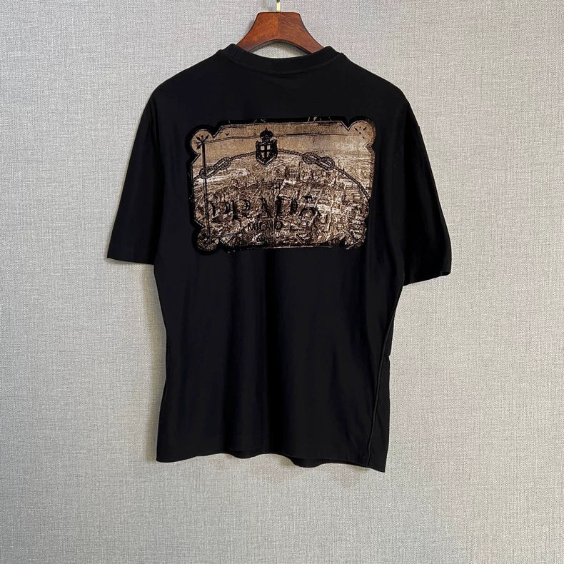 Prada Black Logo Short Sleeve T-Shirt