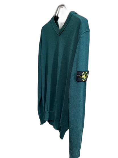 Green V-neck Sweater from Stone Island