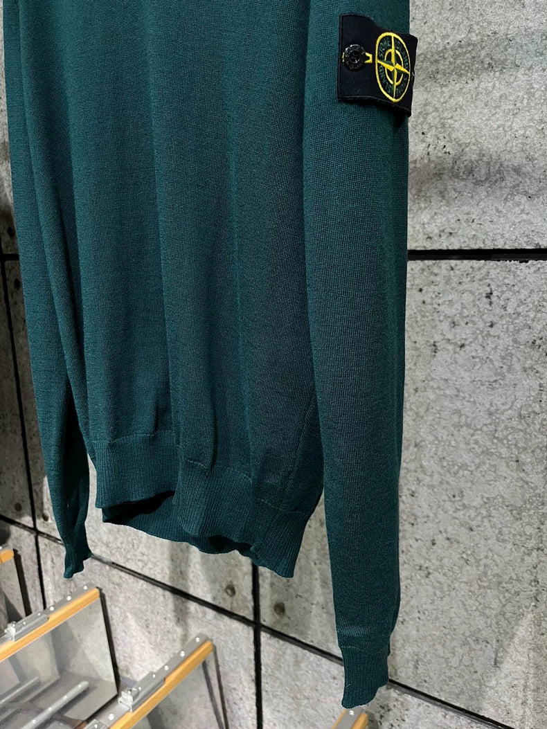 Green V-neck Sweater from Stone Island