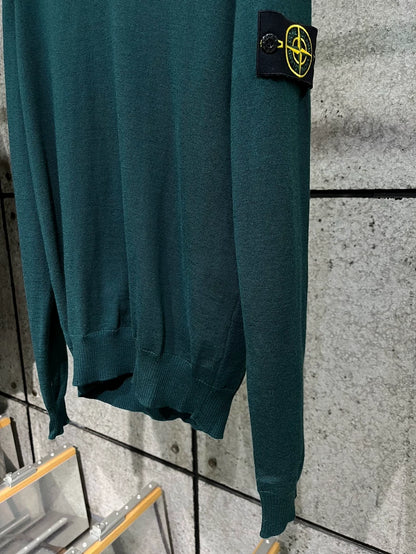 Green V-neck Sweater from Stone Island