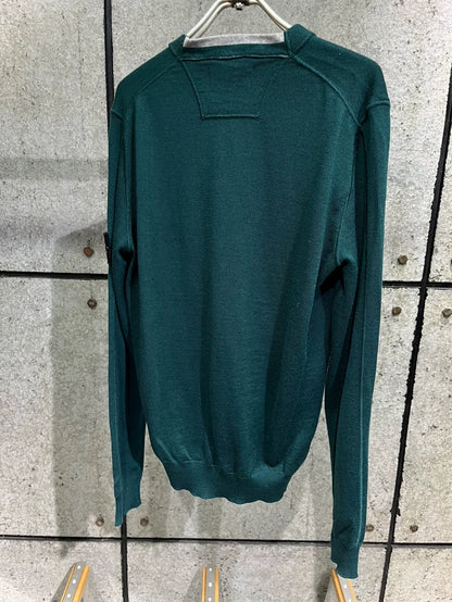 Green V-neck Sweater from Stone Island