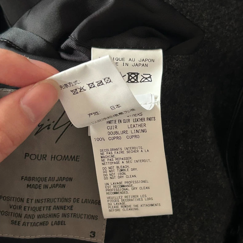 Yohji Yamamoto Gray Wool Blend Jacket