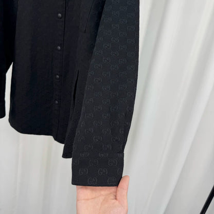 Gucci Monogram Denim Shirt Jacket-yf