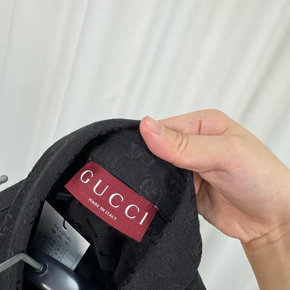 Gucci Monogram Denim Shirt Jacket-yf