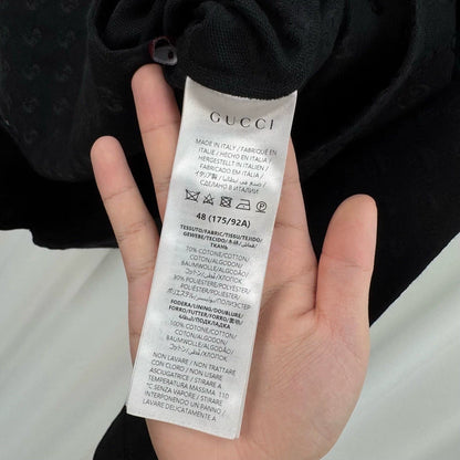 Gucci Monogram Denim Shirt Jacket-yf