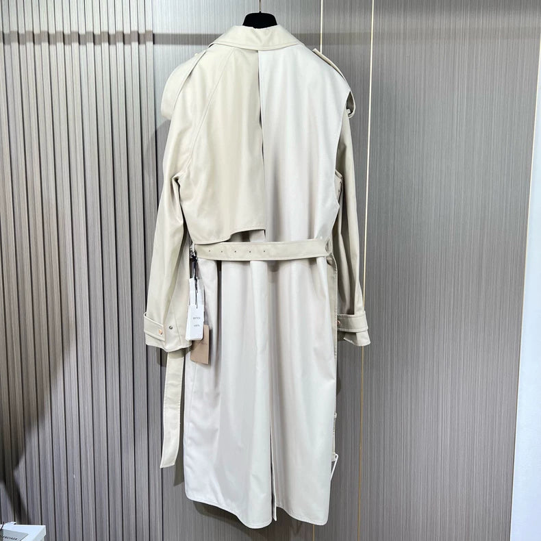 Bottega Veneta Khaki Deconstructed Trench Coat