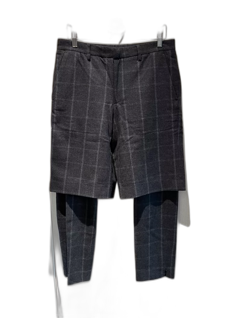 Plaid Two-Piece Trousers in Black