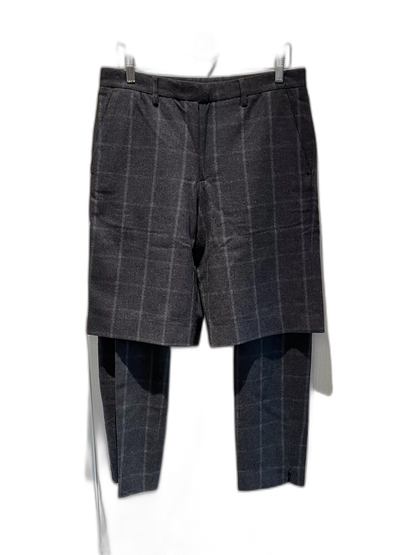 Plaid Two-Piece Trousers in Black