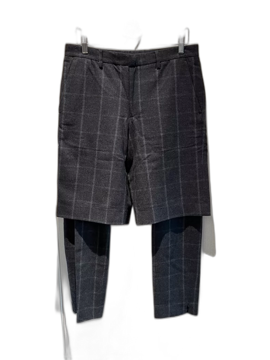 Plaid Two-Piece Trousers in Black