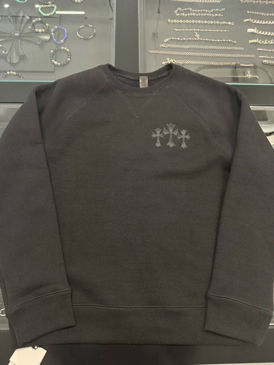 Chrome Hearts Black Embroidered CH Sweatshirt-yf