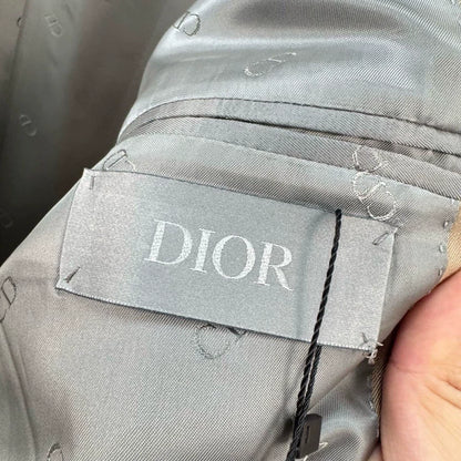 Dior Beige Wool Peak Lapel Blazer-yf