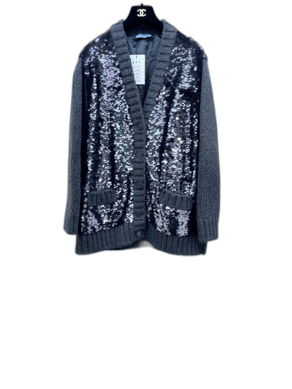 Prada Sequin Knitted Cardigan for Spring Summer