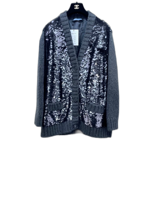 Prada Sequin Knitted Cardigan for Spring Summer