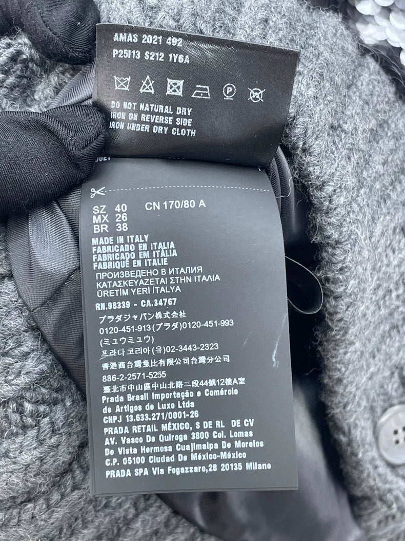 Prada Sequin Knitted Cardigan for Spring Summer