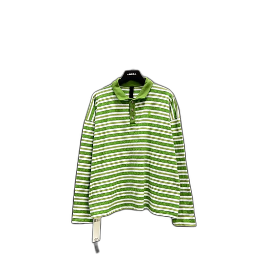 Chrome Hearts Striped Long Sleeve Polo Shirt
