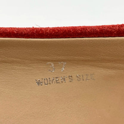 Red Suede Fringed Loafers by Tod's