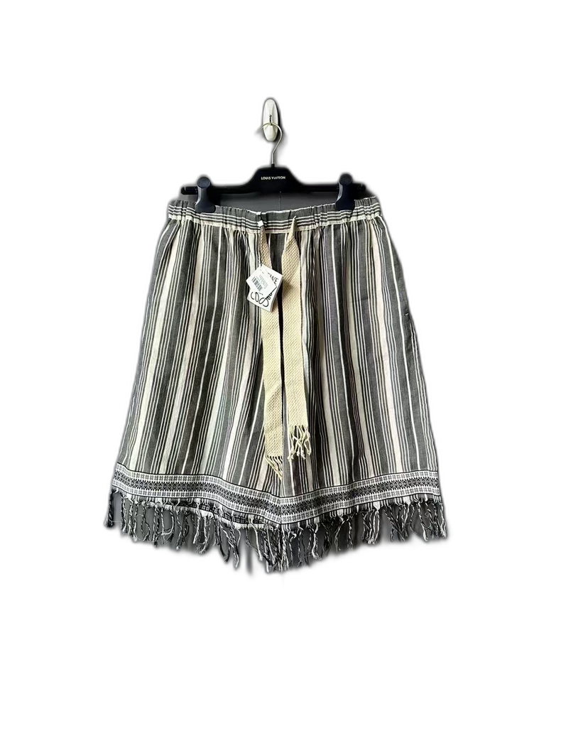 Loewe Striped Fringe Shorts Size M