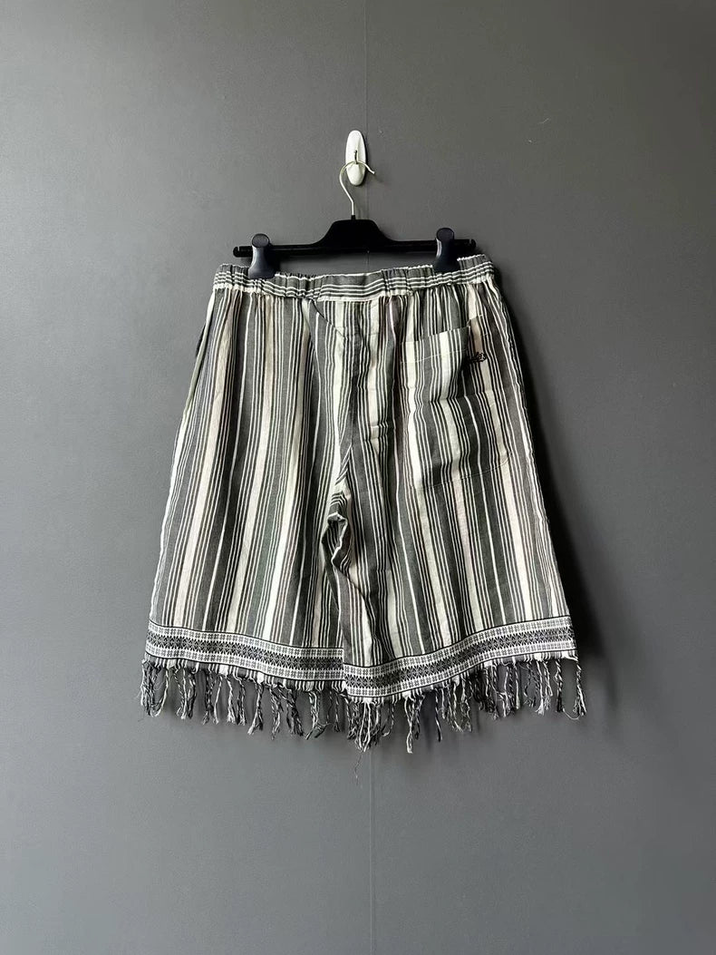 Loewe Striped Fringe Shorts Size M
