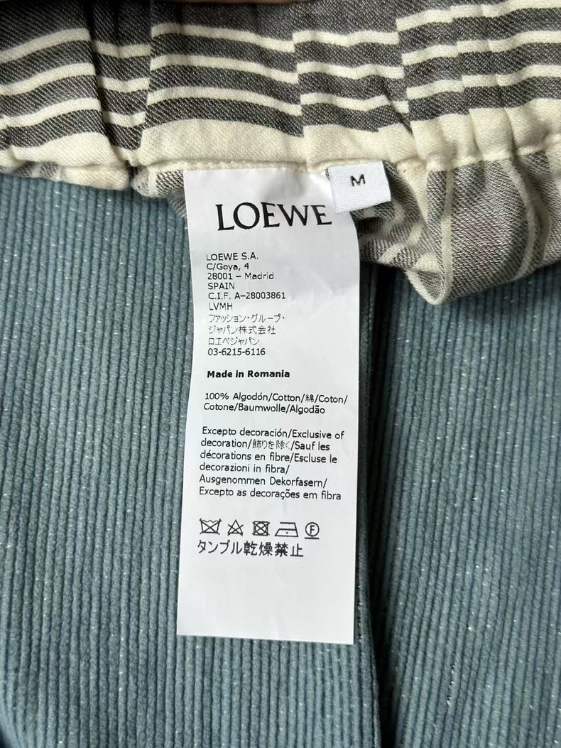 Loewe Striped Fringe Shorts Size M