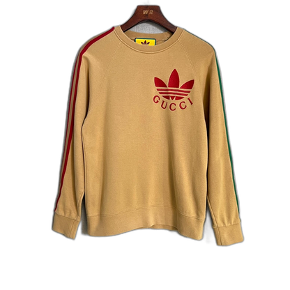 Gucci x Adidas Striped Embroidery Sweatshirt