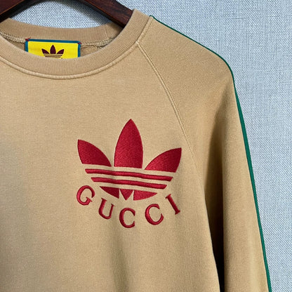 Gucci x Adidas Striped Embroidery Sweatshirt