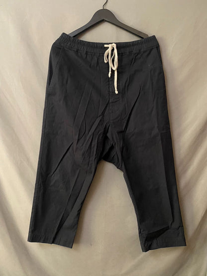 Rick Owens Cropped Black Casual Pants-yf