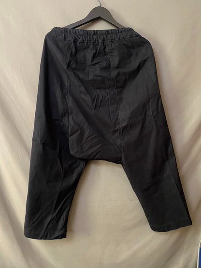 Rick Owens Cropped Black Casual Pants-yf