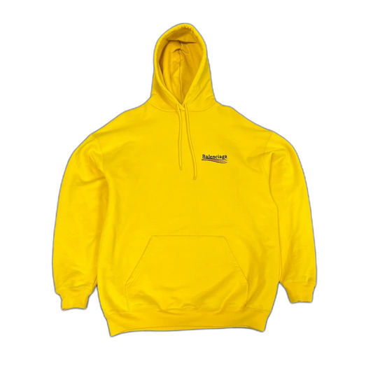 Balenciaga Embroidered Hoodie Yellow