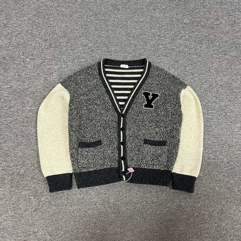 Saint Laurent Striped Knit Cardigan Jacket