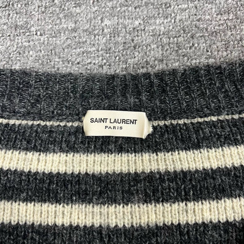 Saint Laurent Striped Knit Cardigan Jacket