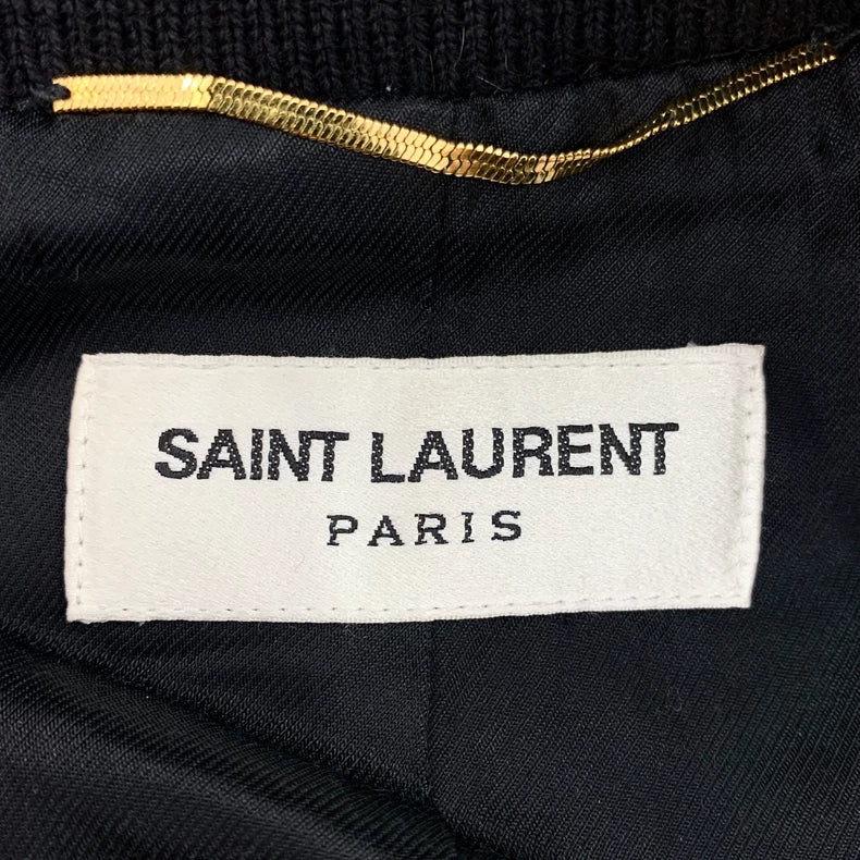 Saint Laurent Red Black Baseball Jacket