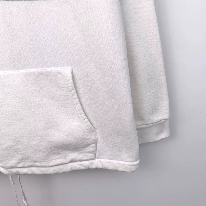 Gucci White Hooded Sweatshirt with Drawstring