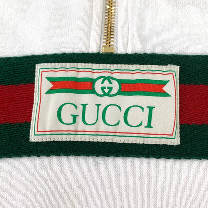 Gucci White Hooded Sweatshirt with Drawstring