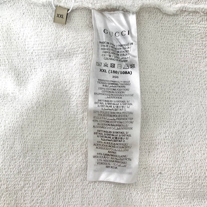 Gucci White Hooded Sweatshirt with Drawstring