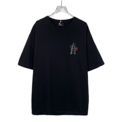 Black Logo Cotton Short Sleeve T-Shirt