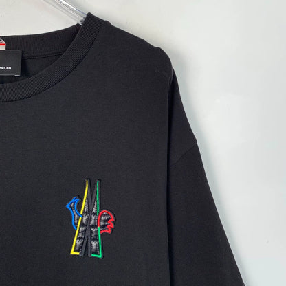 Black Logo Cotton Short Sleeve T-Shirt